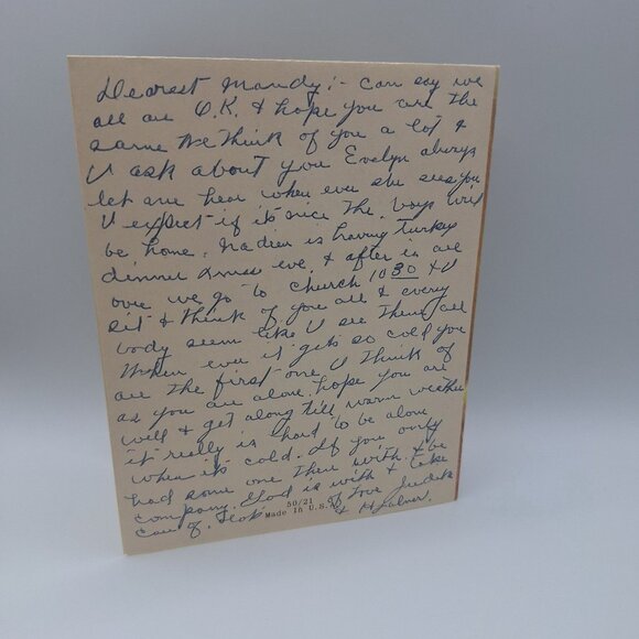 Vintage Christmas Card 1955 Nativity Scene Envelope 3 Cent Stamp Letter Kansas - Picture 7 of 8